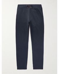 Loro Piana - Tapered Cotton And Linen-blend Fleece Sweatpants - Lyst