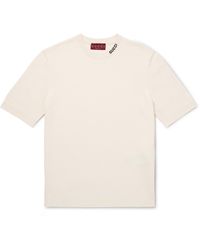 Gucci - Logo-intarsia Silk And Cotton-blend T-shirt - Lyst