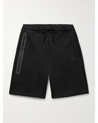 Nike - Gerade geschnittene Shorts aus technischem Fleece aus einer Baumwollmischung mit Kordelzugbund - Lyst