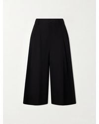 Amomento - Cotton-Blend Wide-Leg Bermuda Shorts - Lyst