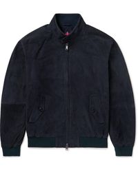 Baracuta - G9 Perforated Suede Bomber Jacket - Lyst