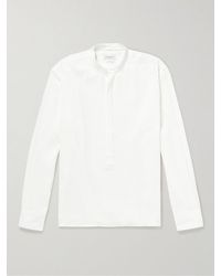 Richard James - Grandad-collar Cotton-gauze Shirt - Lyst