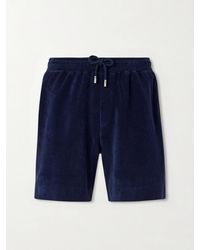 MR P. - Straight-Leg Organic Cotton And Silk-Blend Terry Shorts - Lyst