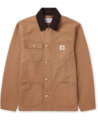 Carhartt - Michigan Corduroy-Trimmed Organic Cotton-Canvas Chore Jacket - Lyst