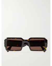 Fendi - Sonnenbrille mit eckigem Rahmen aus Azetat in Schildpattoptik - Lyst