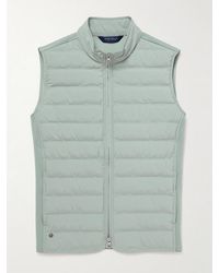 Peter Millar - Winsome Hybrid Quilted Striped Shell And Piqué Gilet - Lyst