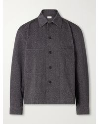 Lemaire - Printed Cotton-Twill Overshirt - Lyst