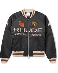 Rhude - Lamborghini Awakening Logo-embroidered Shell Bomber Jacket - Lyst