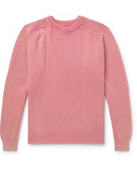 Noah - Summer Shaker Ribbed Cotton Sweater - Lyst