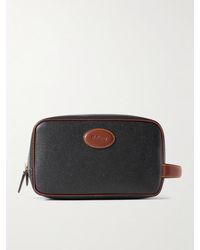 Mulberry - Leather-Trimmed Bioveg Scotchgrain Wash Bag - Lyst
