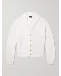 Tom Ford - Ribbed Cashmere And Cotton-Blend Cardigan - Lyst
