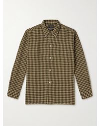 Beams Plus - Button-down Collar Checked Cotton Shirt - Lyst