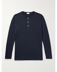 Handvaerk - Cotton-Jersey Henley Pyjama T-Shirt - Lyst