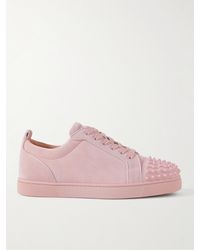 Christian Louboutin - Louis Junior Spikes Suede Sneakers - Lyst