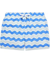 Onia - Charles Straight-leg Mid-length Striped Swim Shorts - Lyst