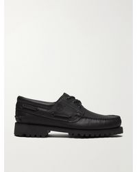 Timberland - Authentic 3-Eye Lug Full-Grain Leather Boat Shoes - Lyst