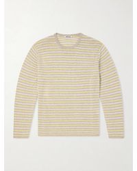 AURALEE - Summer Striped Cashmere Sweater - Lyst