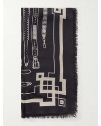 Enfants Riches Deprimes - Printed Wool And Silk-blend Scarf - Lyst