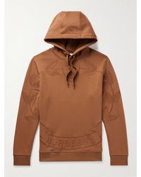 Burberry - Logo-embroidered Cotton-jersey Hoodie - Lyst