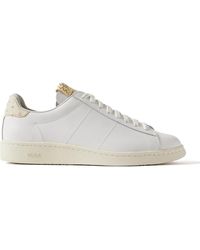 Visvim - Corda-Folk Ostrich-Effect And Smooth Leather Sneakers - Lyst