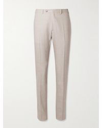 Canali - Kei Slim-Fit Linen And Wool-Blend Suit Trousers - Lyst