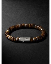 John Hardy - Heishi Sterling Silver Tiger Eye Beaded Bracelet - Lyst