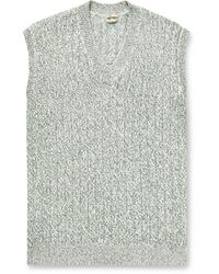 Massimo Alba - Divo Ribbed Cotton Sweater Vest - Lyst