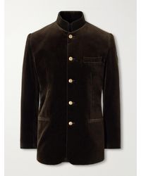 Favourbrook - Nehru Cotton-Velvet Blazer - Lyst