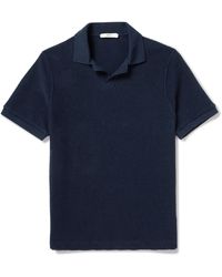 MR P. - Golf Textured-knit Organic Cotton Polo Shirt - Lyst