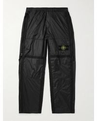Stone Island - Straight-leg Logo-appliquéd Webbing-trimmed Cordura® Nylon-ripstop Track Pants - Lyst