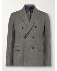 Slowear - Venezia 1951 Double-Breasted Linen Suit Jacket - Lyst