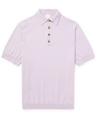 Allude - Cotton And Cashmere-blend Polo Shirt - Lyst