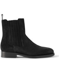 Brunello Cucinelli - Waxed-Suede Chelsea Boots - Lyst