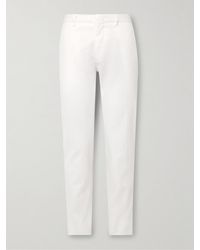 ZEGNA - Slim-Fit Straight-Leg Cotton-Twill Trousers - Lyst