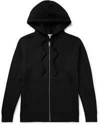Loewe - Logo-Embossed Wool-Blend Zip-Up Hoodie - Lyst