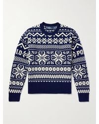 Polo Ralph Lauren - Fair Isle Wool-blend Jacquard Sweater - Lyst
