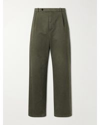 Jil Sander - Straight-leg Cotton-drill Trousers - Lyst