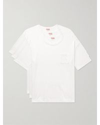 Visvim - Sublig Jumbo Three-pack Cotton-blend Jersey T-shirts - Lyst