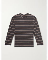 Jil Sander - Logo-Embroidered Striped Cotton-Jersey T-Shirt - Lyst