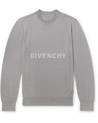 Givenchy - Logo-intarsia Knitted Sweater - Lyst