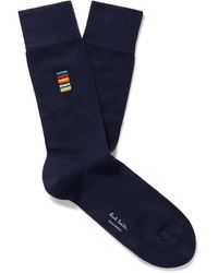 Paul Smith - Alfie Logo-embroidered Cotton-blend Socks - Lyst