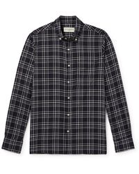 Officine Generale - Arsene Button-down Collar Checked Cotton Shirt - Lyst