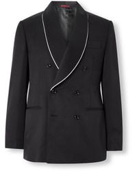 Brunello Cucinelli - Double-breasted Shawl-lapel Silk-twill Tuxedo Jacket - Lyst