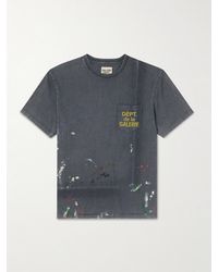 GALLERY DEPT. - Logo-print Paint-splattered Cotton-jersey T-shirt - Lyst