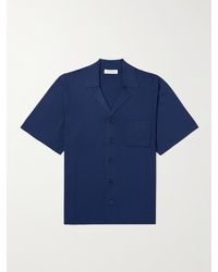 Frankie Shop - Camicia in maglia stretch con colletto aperto Benson - Lyst