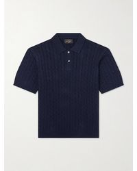 Beams Plus - Cable-Knit Cotton Polo Shirt - Lyst