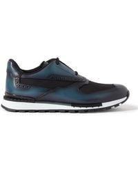 Berluti - Fast Track Venezia Leather And Shell Sneakers - Lyst