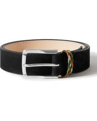 Paul Smith - Leather-trimmed Suede Belt - Lyst