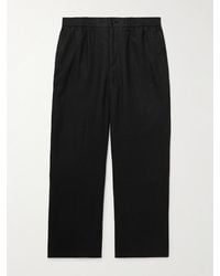MR P. - Arthur Wide-Leg Linen Drawstring Trousers - Lyst