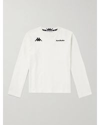 Acne Studios - Kappa Logo-embroidered Appliquéd Cotton-jersey T-shirt - Lyst